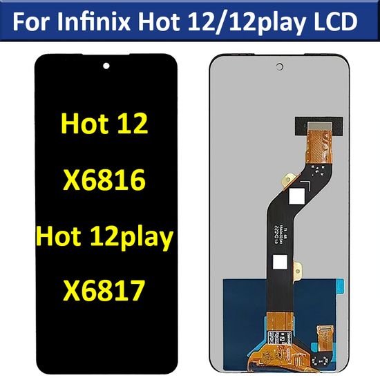 AFFICHEUR INFINIX X6816/HOT12 BLACK ORIGINAL