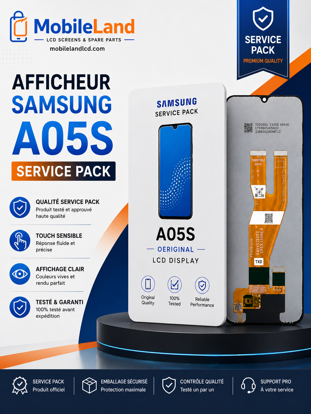 AFFICHEUR SAMSUNG A05S SERVICE PACK